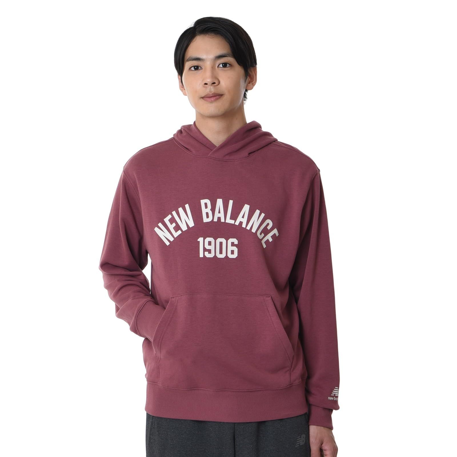 [ニューバランス] スウェット Essentials Varsity スウェットフーディー MT33553 メンズ WAD(ウォッシュドバーガンディ) 2XL [WAD(ウォッシュドバーガンディ)] [Free Size]