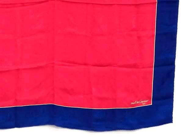 豊富な，本物保証 Cartier カルティエ スカーフ 90cm シルク100
