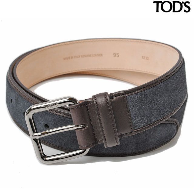 ブラウン トッズ 0 ベルト TOD'S 22cmの ダブルベルトレザーサンダル