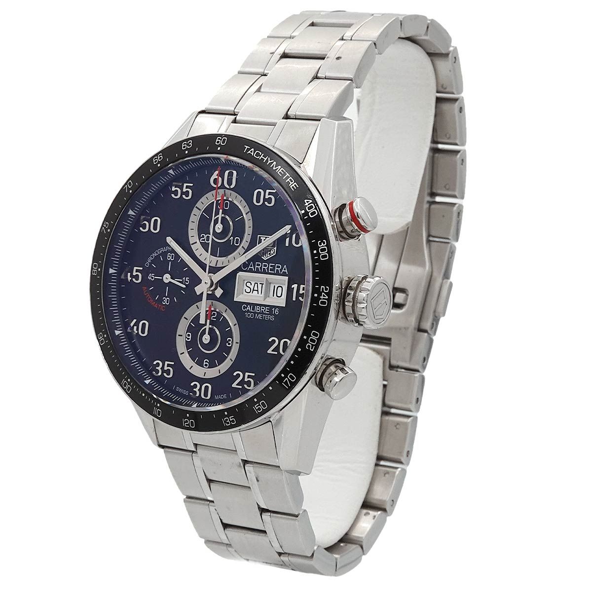  タグホイヤー TAG Heuer カレラ キャリバー16 CV2A10 クロノグラフ メンズ 腕時計 デイデイト ブラック 自動巻き Carrera 90295250 薄手ニット 自動巻き時計 腕時計(アナログ)