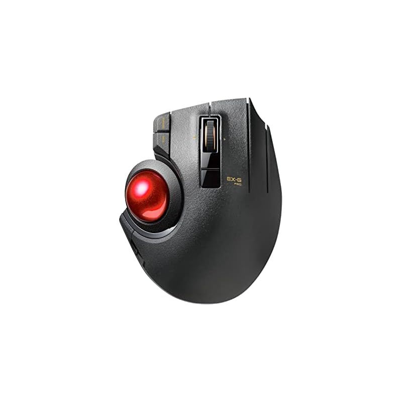 エレコム マウス 有線|ワイヤレス|Bluetooth トラックボール親指 8ボタン チルト機能 ブラック M-XPT1MRXBK