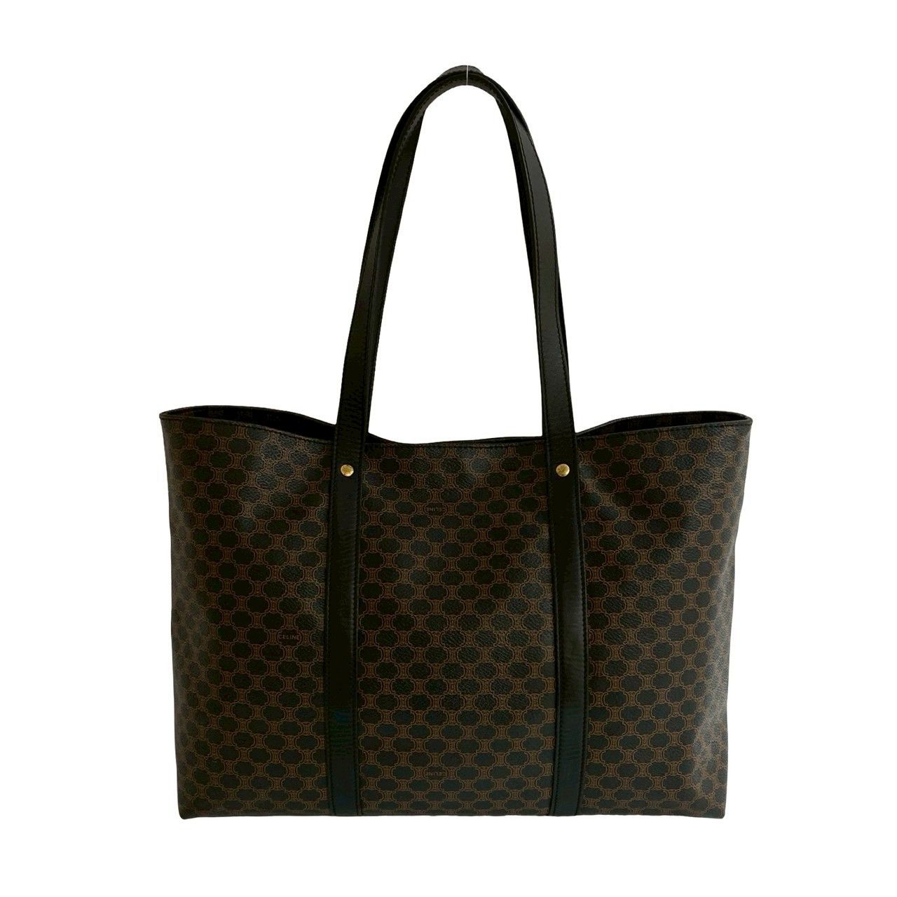極美品✨セリーヌ　トートバッグ　マカダム　ブラック　黒 CELINE/セリーヌ】マカダム柄 PVC トートバッグ ブラック