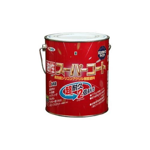 まとめ買い アサヒペン 油性スーパーコート 1.6L アイボリー 3缶セット