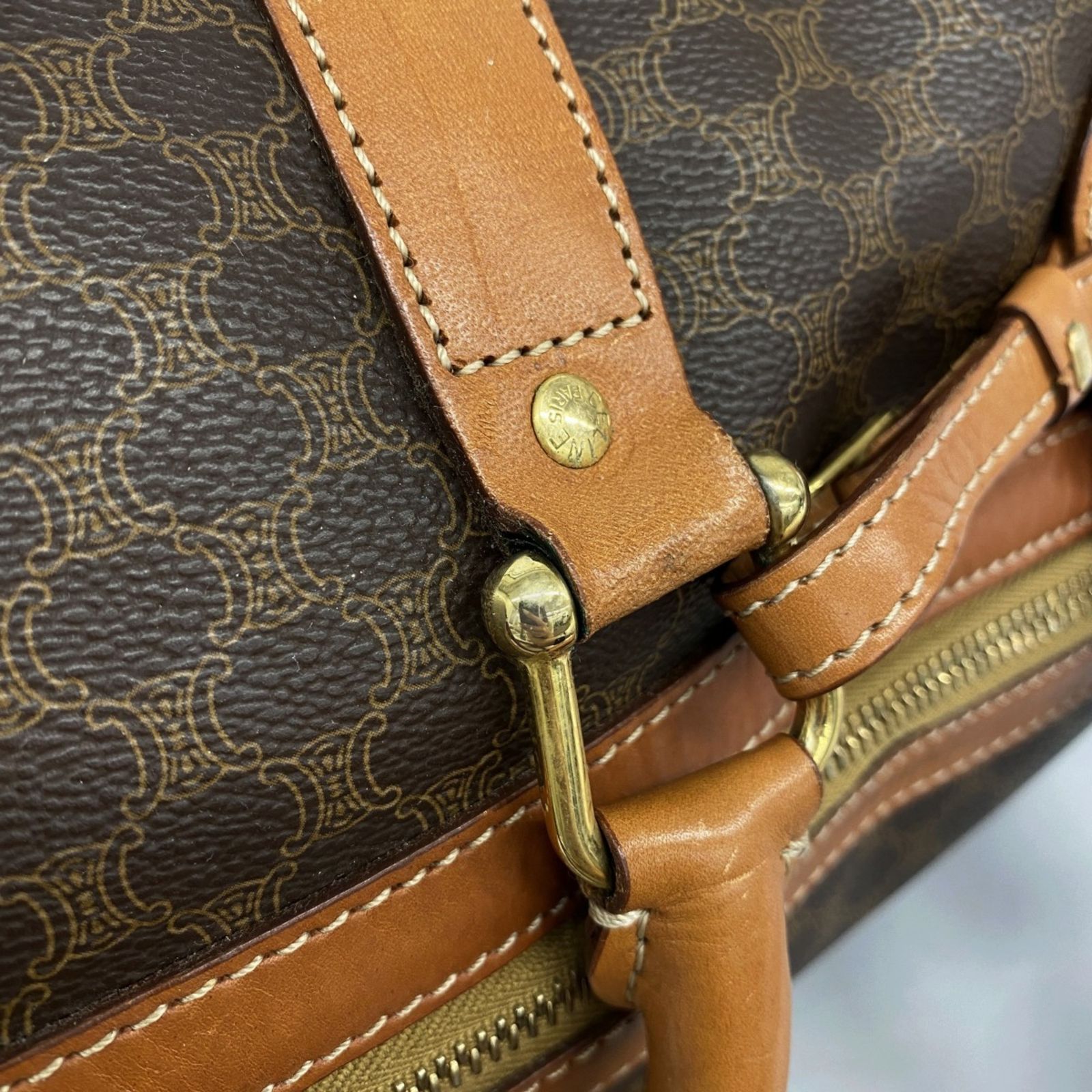 セリーヌ(Celine) セリーヌ ボストンバッグ マカダム ブラウン