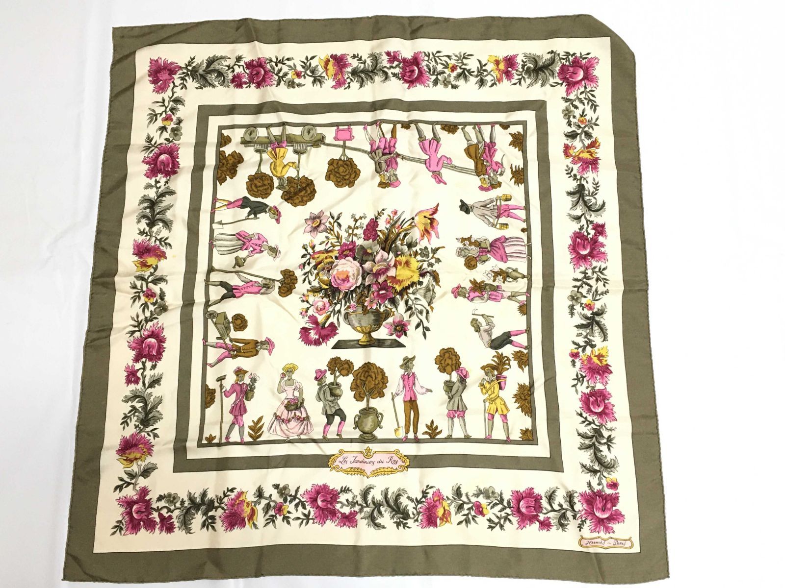 エルメス カレ90 Les Jardiniers du Roy 庭師のロイ エルメス HERMES 