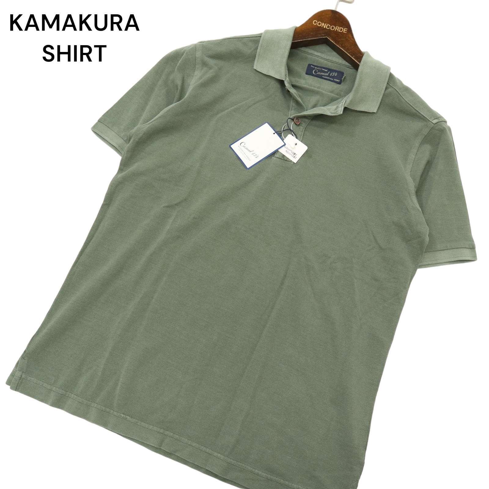 【新品 未使用】 Casual 134 Maker's Shirt KAMAKURA SHIRT 鎌倉シャツ 春夏 半袖 ポロシャツ Sz.S　メンズ