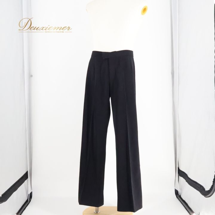 【美品 社交ダンス衣装】ブラック gentil スラックス パンツ ズボン 黒 社交ダンス 衣装 ズボン スラックス パンツ 黒 メンズ 男性用