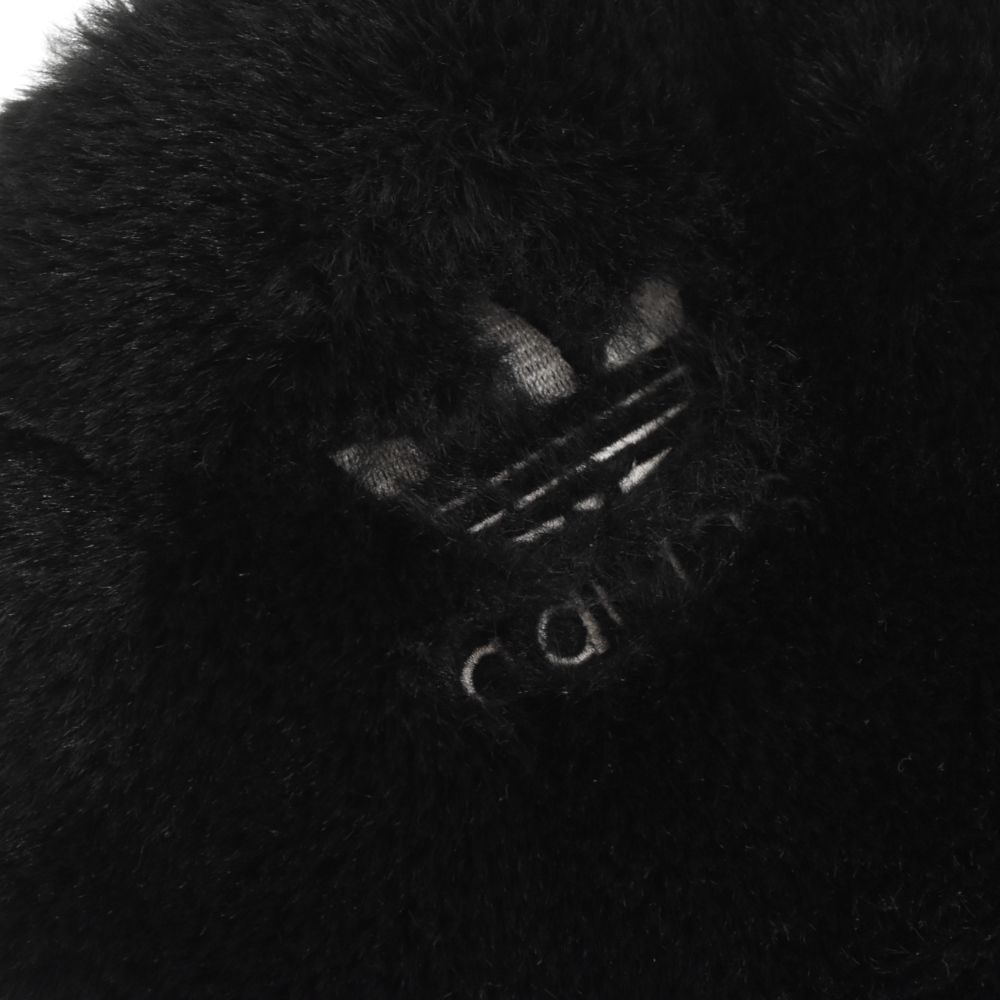 adidas アディダス　Fur Jacket ファージャケット　ブラック　XL adidas ブルゾン アウター 総柄プリント ファージャケット