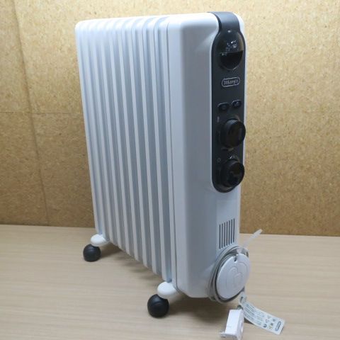 デロンギ アミカルド オイルヒーター RHJ35M1015-BK ピュアホワイト ブラック