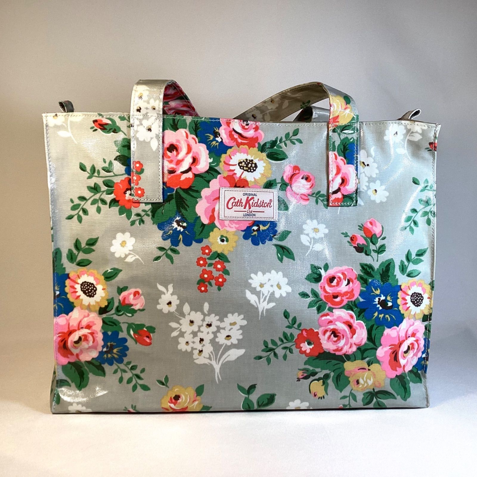 Cath Kidston キャスキッドソン トートバッグ 花柄 大きい グレー 