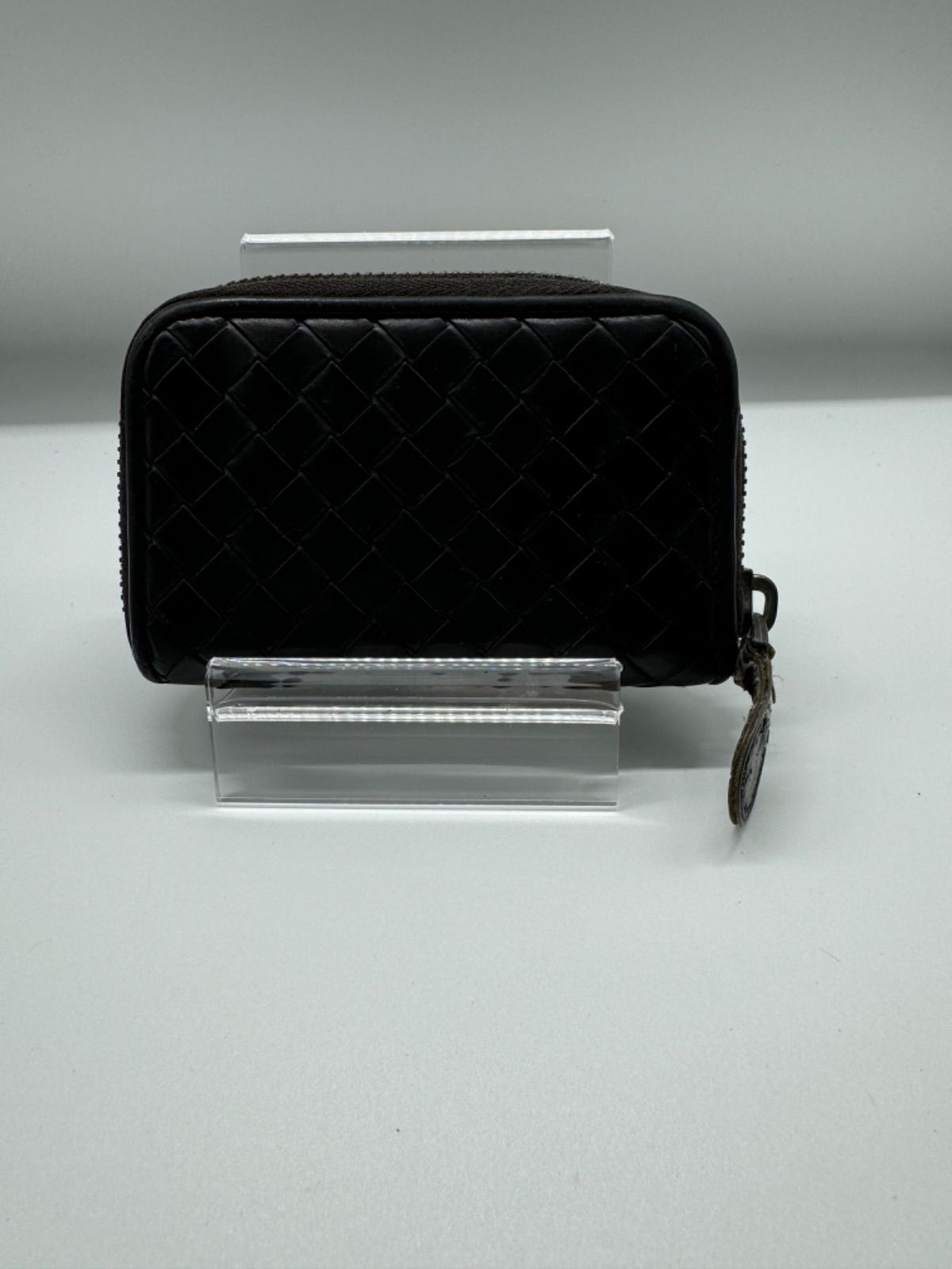 美品 ボッテガヴェネタ イントレチャート ケース ダークブラウン 小銭入れ ボッテガヴェネタ コインケース/小銭入 イントレチャート ダーク