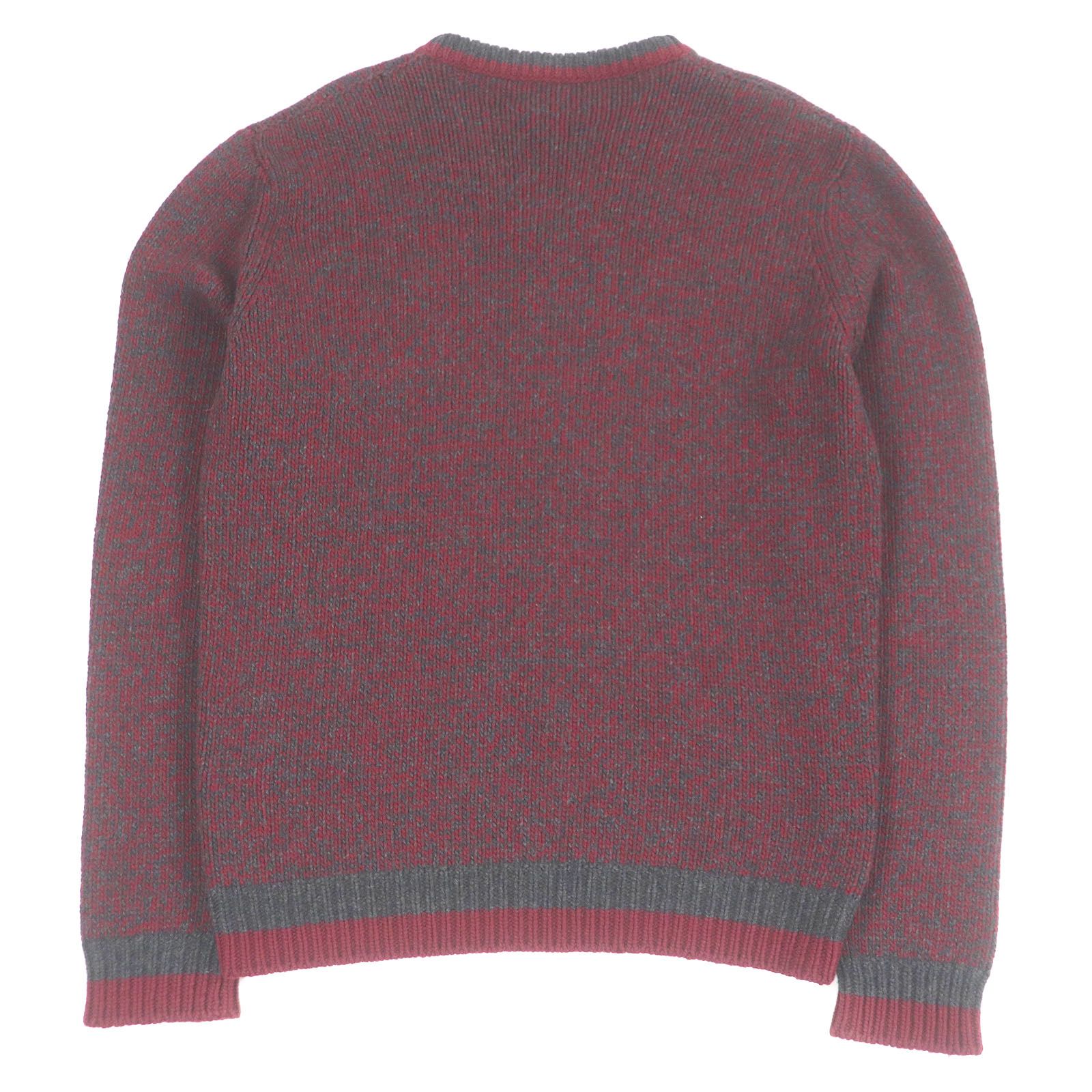 極美品✨エルメス レザートリム セリエボタン ウールカシミヤポロニット 赤系 Ｓ 極美品✨エルメス レザートリム セリエボタン ウールカシミヤ