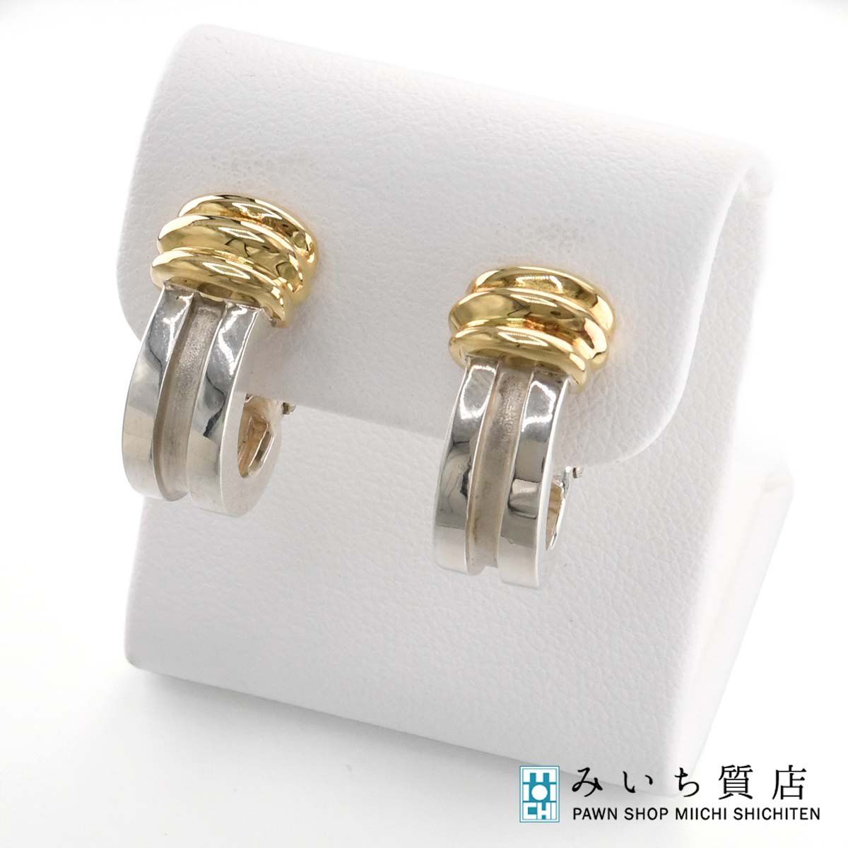 TIFFANY&Co. ティファニー ピアス グルーブドウィズ 925 750