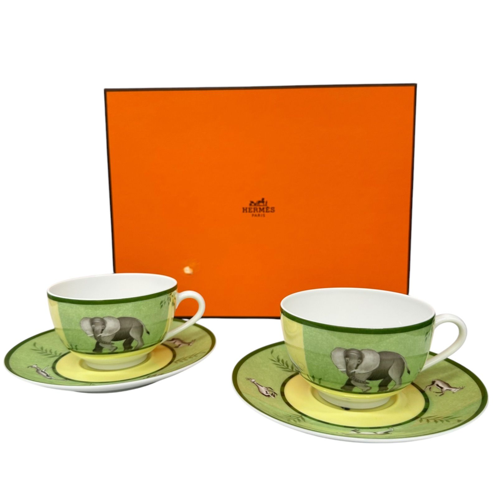 未使用品　HERMES エルメス　アフリカ　ティーカップ&ソーサー ✨未使用品✨Hermès エルメス アフリカ ティーカップ＆ソーサー - メルカリ