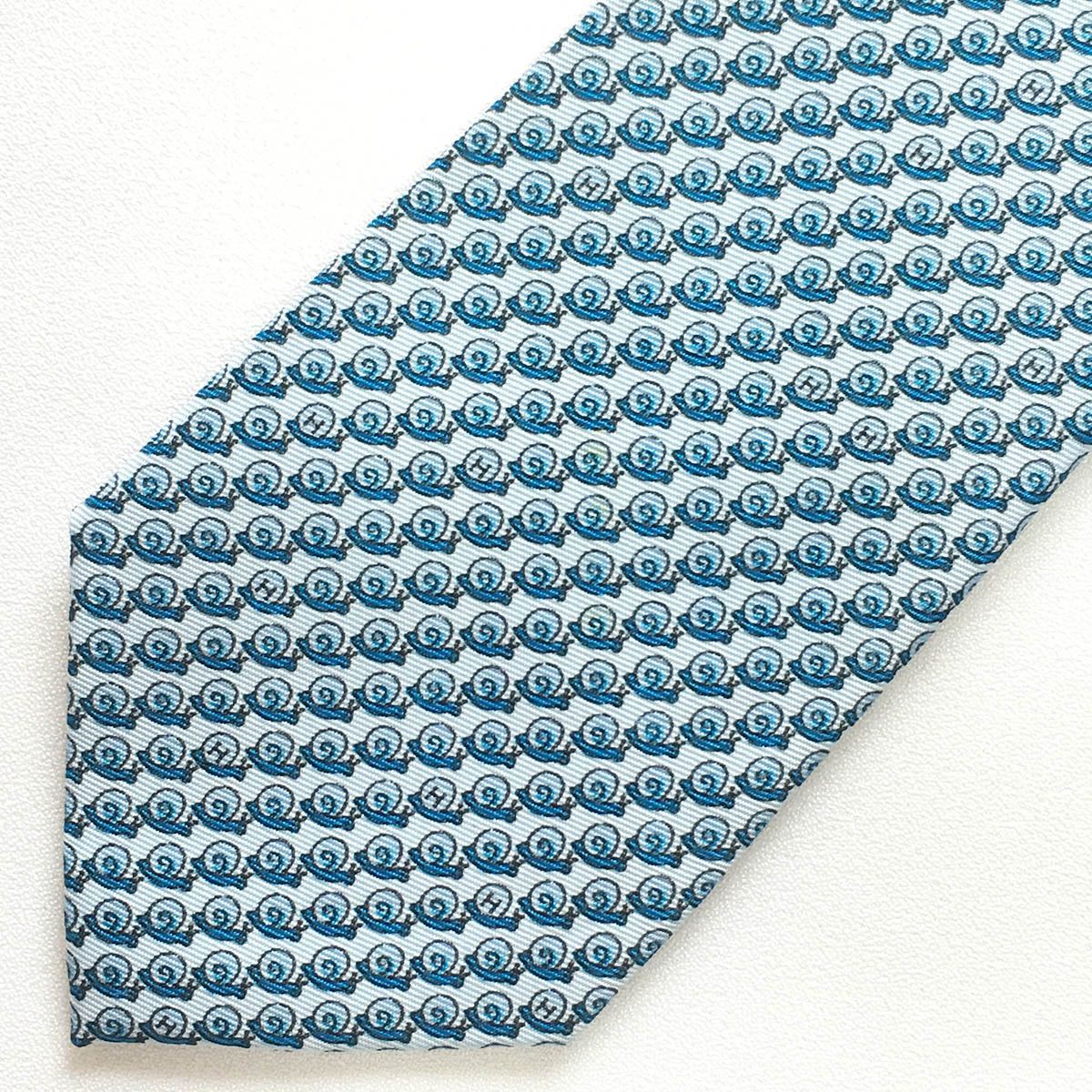 美品 エルメス HERMES ネクタイ シルク100% フランス製 ライト