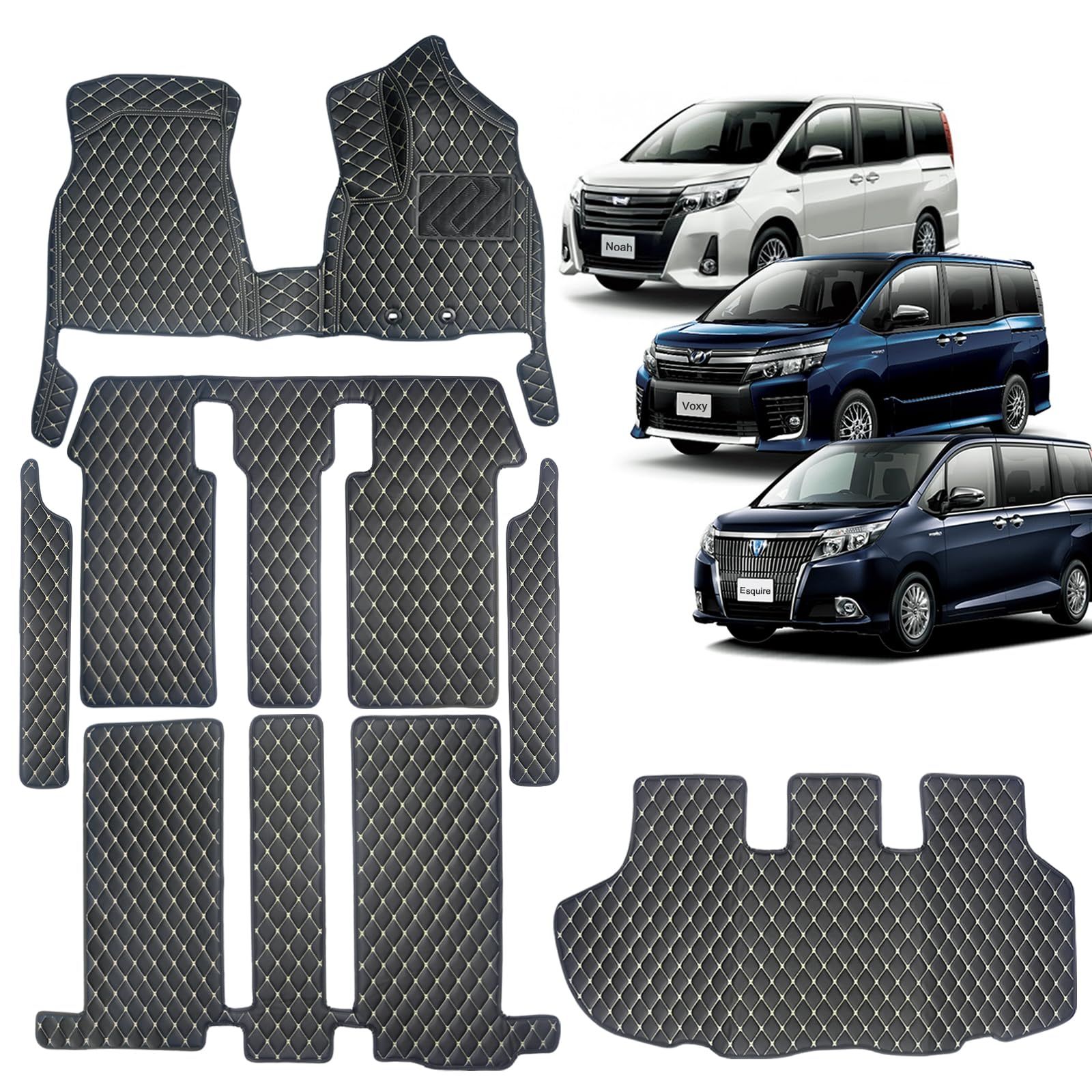 フィット 10分簡単取り付け トヨタ車 noah voxy90系ハイブリッド アルファード ヴェルファイア フロアマット ステップマット 防水 汚れ防止 耐磨耗 豪華 上品 取り付け簡単 耐久性 ２年