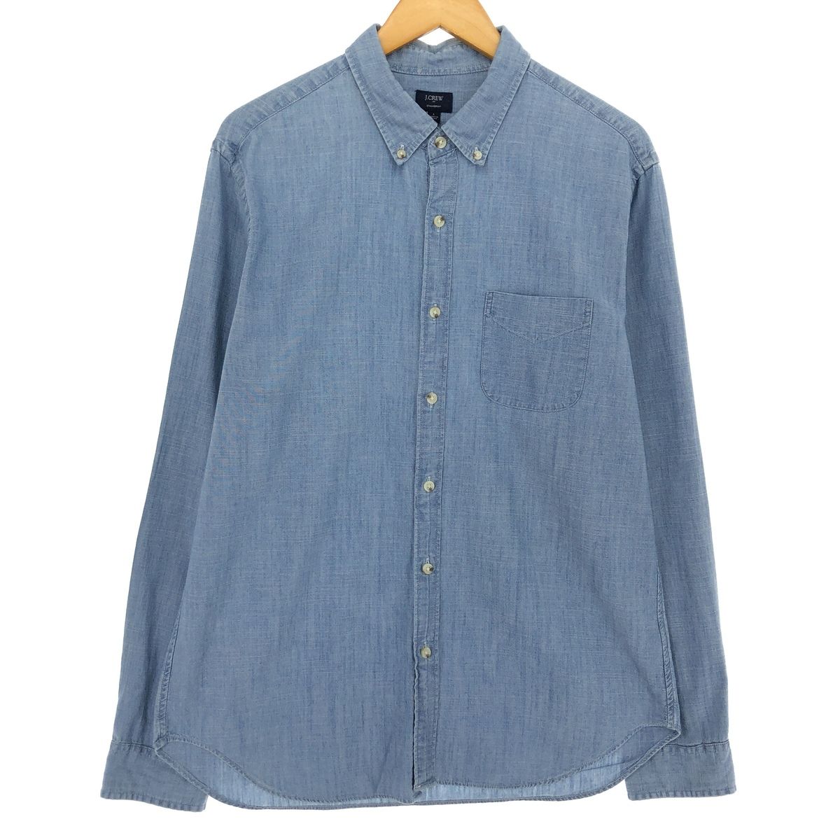 古着 ジェイクルー J.Crew CHAMBRAY 長袖 シャンブレーシャツ メンズL相当/eaa486061