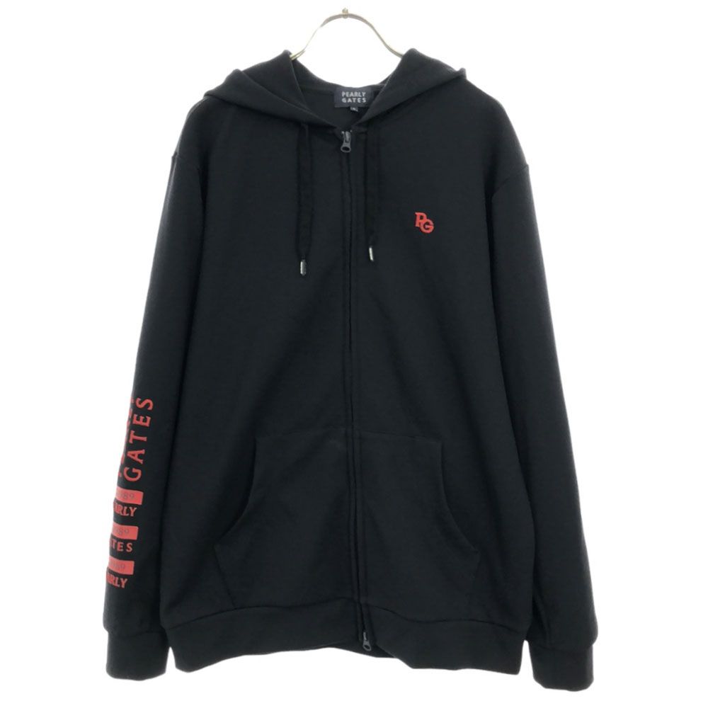 パーリーゲイツ 日本製 ゴルフ 長袖 ジップパーカー 6 ブラック PEARLY