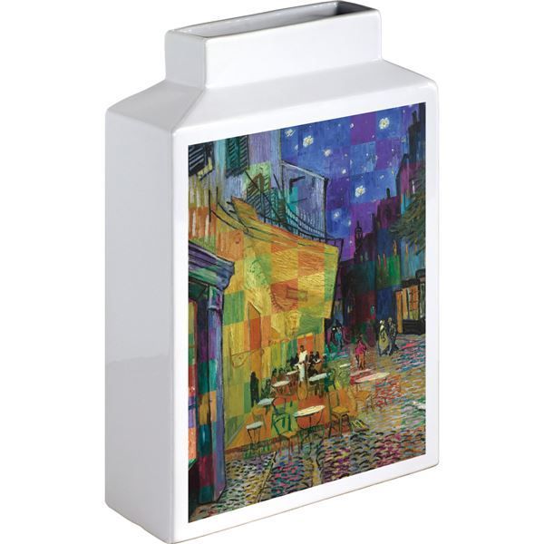 高品質，お買い得 ユーパワー 名画モザイクアートシリーズ アートベース Lサイズ/タテ ゴッホ「夜のカフェテラス」 花瓶・花器・フラワーベース