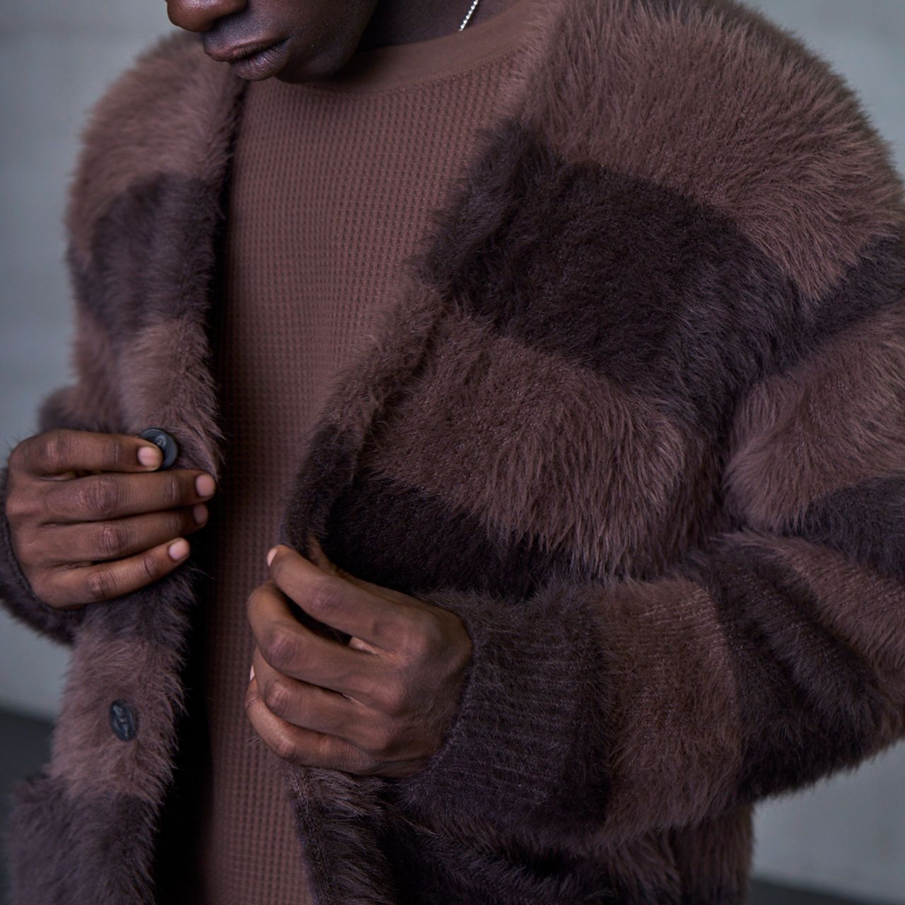 MLVINCE SHAGGY CARDIGAN BORDER カーディガン MLVINCE メルヴィンス SHAGGY CARDIGAN BORDER カーディガン ニット