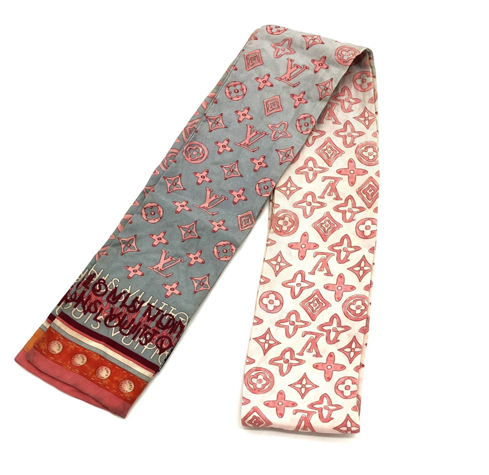 ［鑑定済］ルイヴィトン　スカーフ 鑑定済み】正規品 ルイヴィトン LOUIS VUITTON バンドー