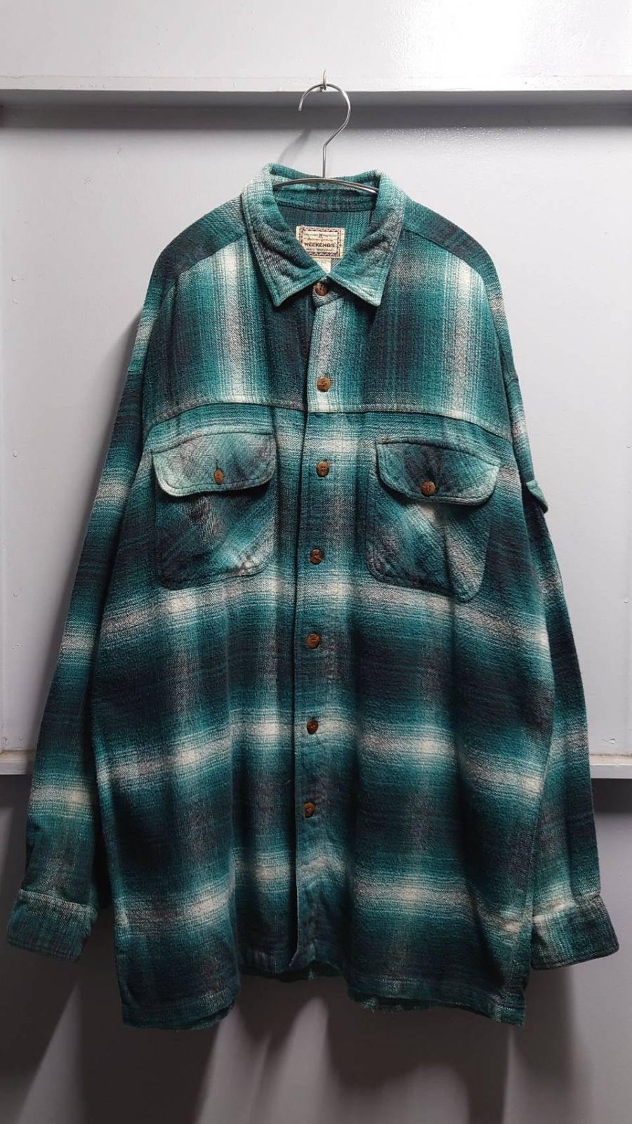 90's Weekends “Heavy Flannel” オンブレチェック ワークシャツ