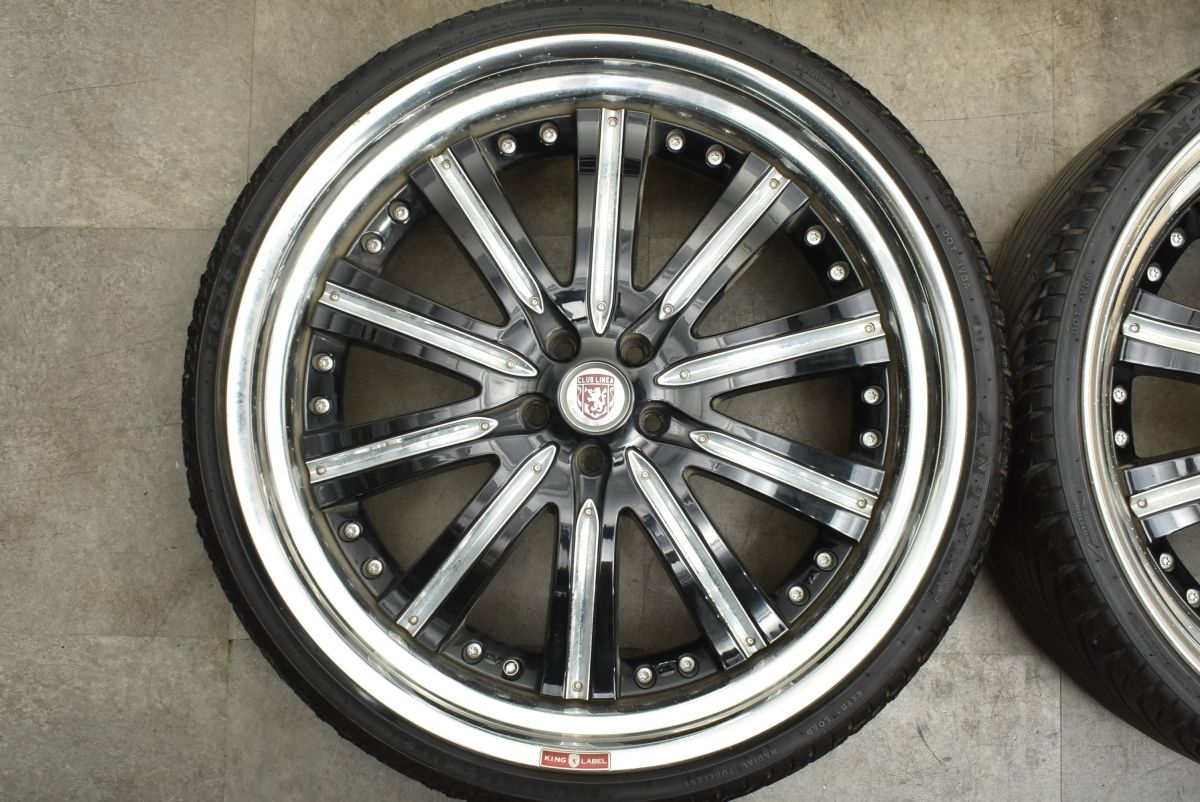 サイズ クラブリネア L368 KING LABEL 24in 9.5J 37 PCD114.3 275 25R24 レクサスRX ムラーノ CX-60 CX-7 大口径 インチアップ