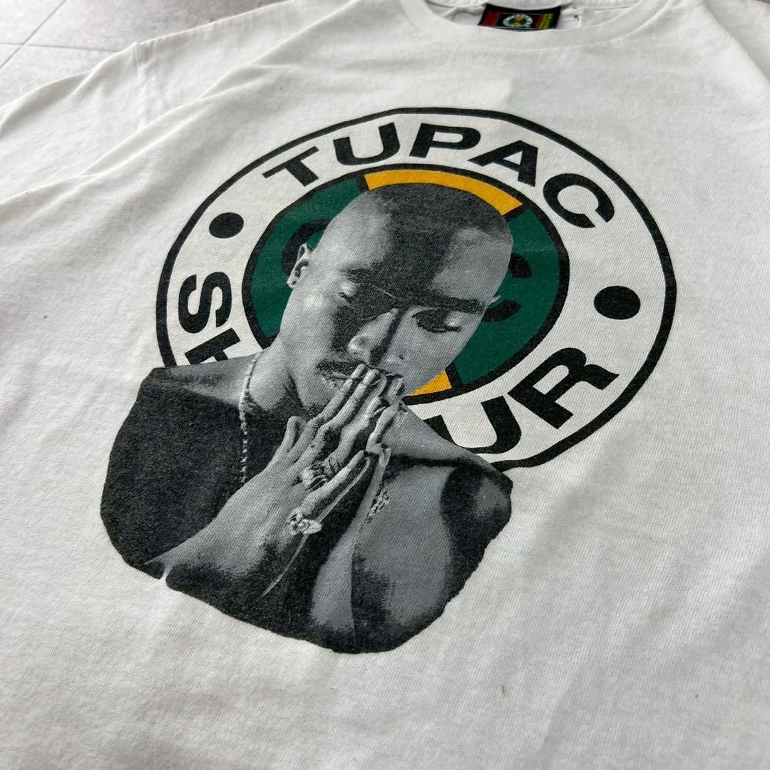 レア クロスカラーズ ツーパック 2pac tシャツ ラップT 90s 白 L