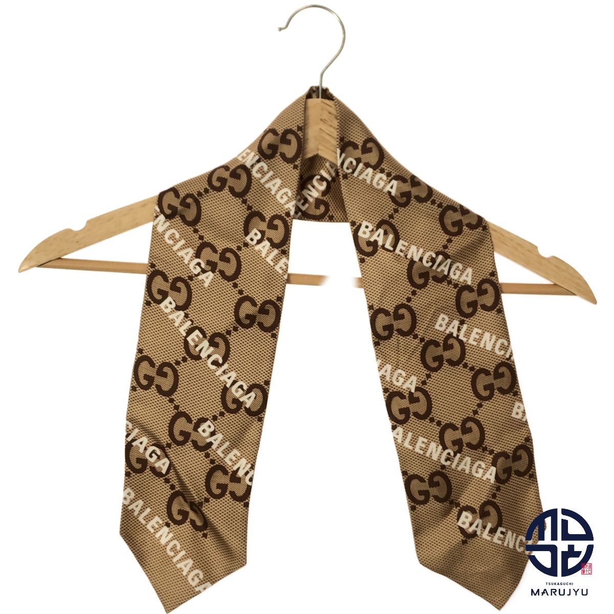 GUCCI＆BALENCIAGA グッチ バレンシアガ GGマーク ブランドロゴ 茶系 