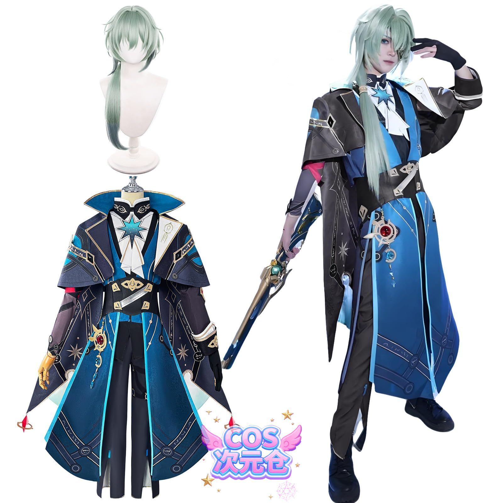 ♥ アナイクス ウィッグ付き 神併 崩壊スターレイル コスプレ ウィッグ付き ホタル 開拓者 ロビン 花火 ブラックスワン ゲーム コスプレ衣装 イベント 大人用 仮