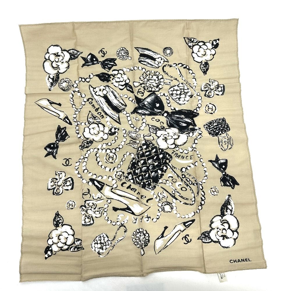 CHANEL シャネル ココマーク CC カメリア ハンカチ コットン レア激安 CHANEL シャネル ココマーク CC カメリア ハンカチ