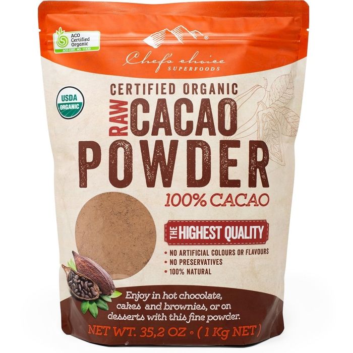5営業日で発送 シェフズチョイスジャパン シェフズチョイス オーガニックローカカオパウダー 1kg Organic Raw Cacao Powder 有機カカオパウダー BJV 入数 4
