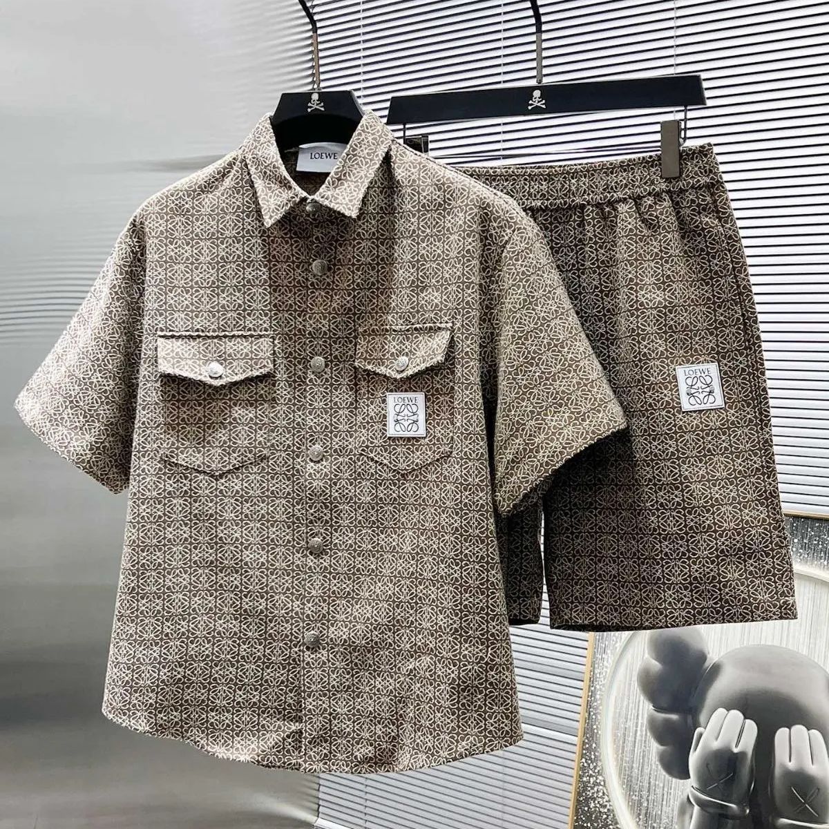 LOEWE 幾何学模様ブラウンルームウェアセット