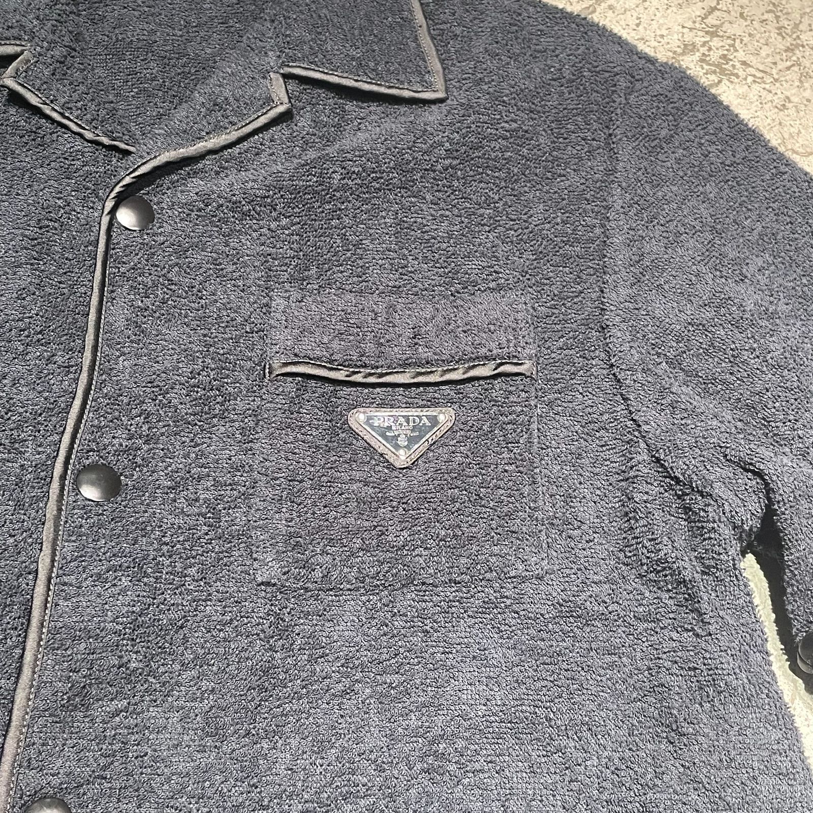 PRADAプラダ コットンテリー 半袖シャツ オープンカラーシャツ SC559