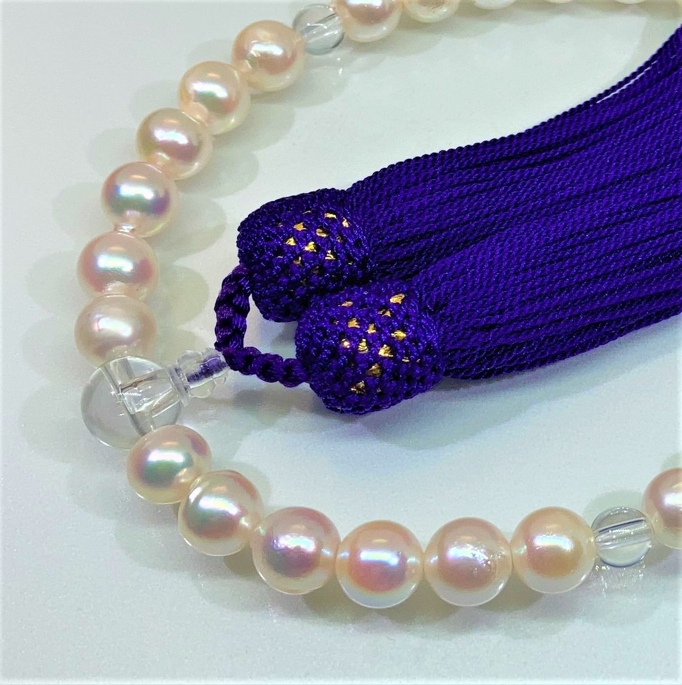 あこや真珠 数珠 念珠 大珠 全宗派使用可能 保証＆手引き付