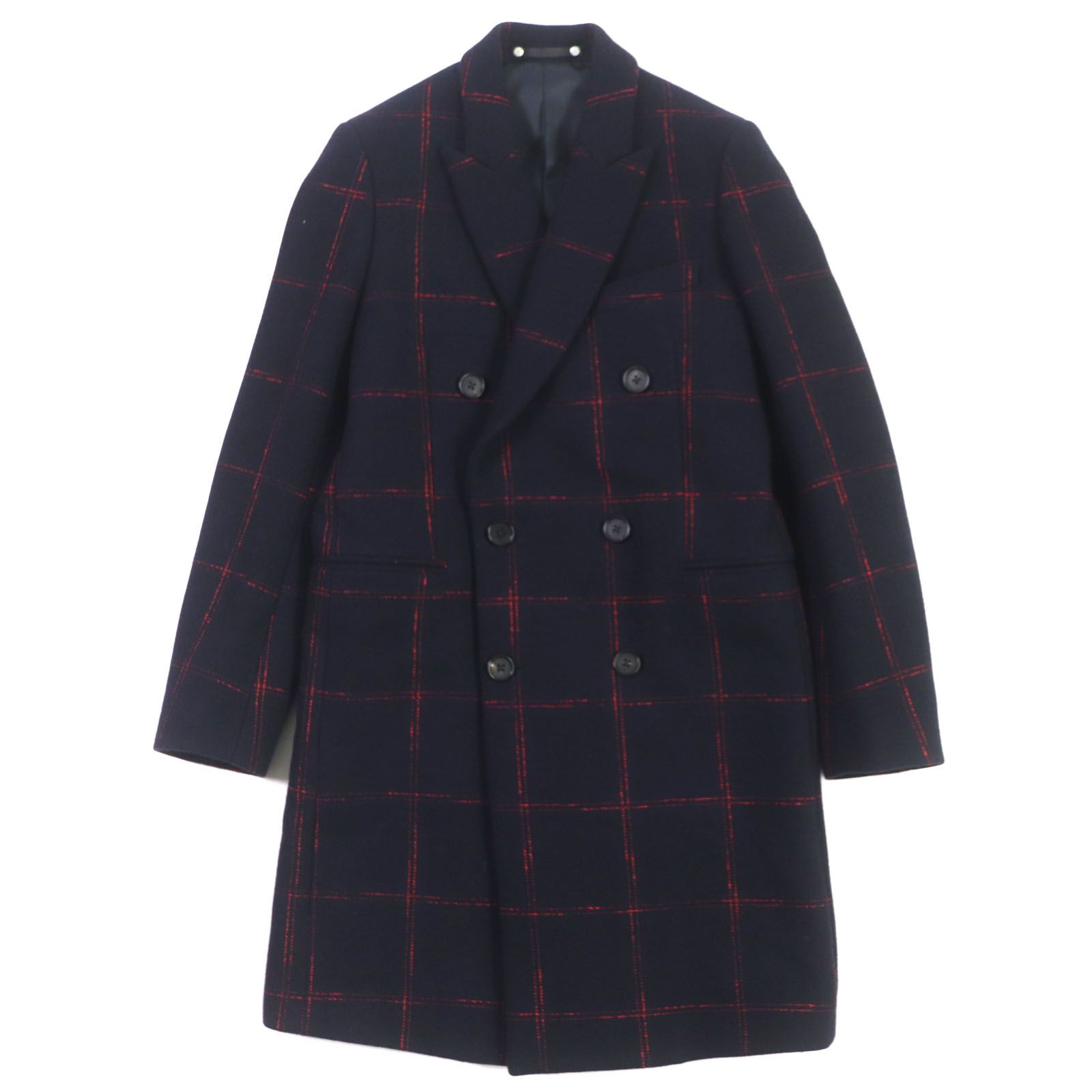 ポールスミス　ネイビー チェスターコート クラシックチェック バックベルト チェスターコート（ネイビー