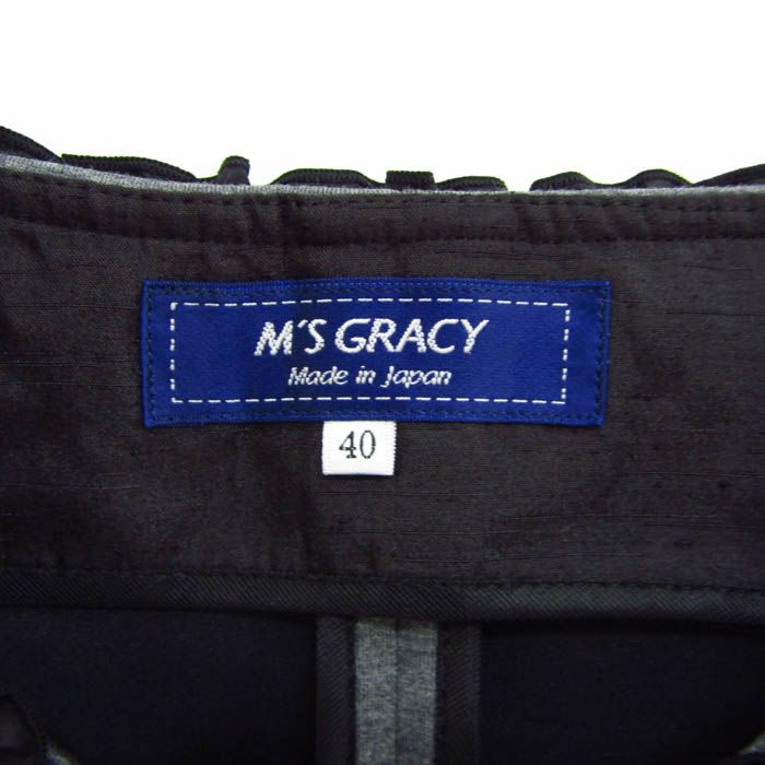 【エムズグレイシー】 ノースリーブワンピース　40 新品】MS GRACY エムズグレイシー ワンピース ブラック 黒