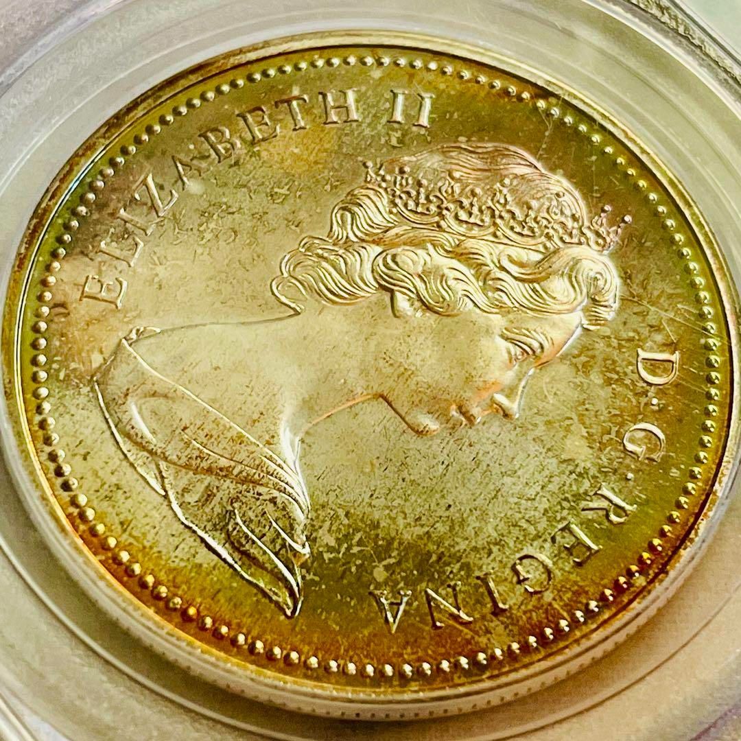 カナダ ブリティッシュコロンビア 銀貨 1971 PCGS SP67 1ドル