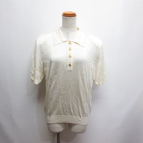 ダックス DAKS 半袖 メッシュニット ポロシャツ カットソー L