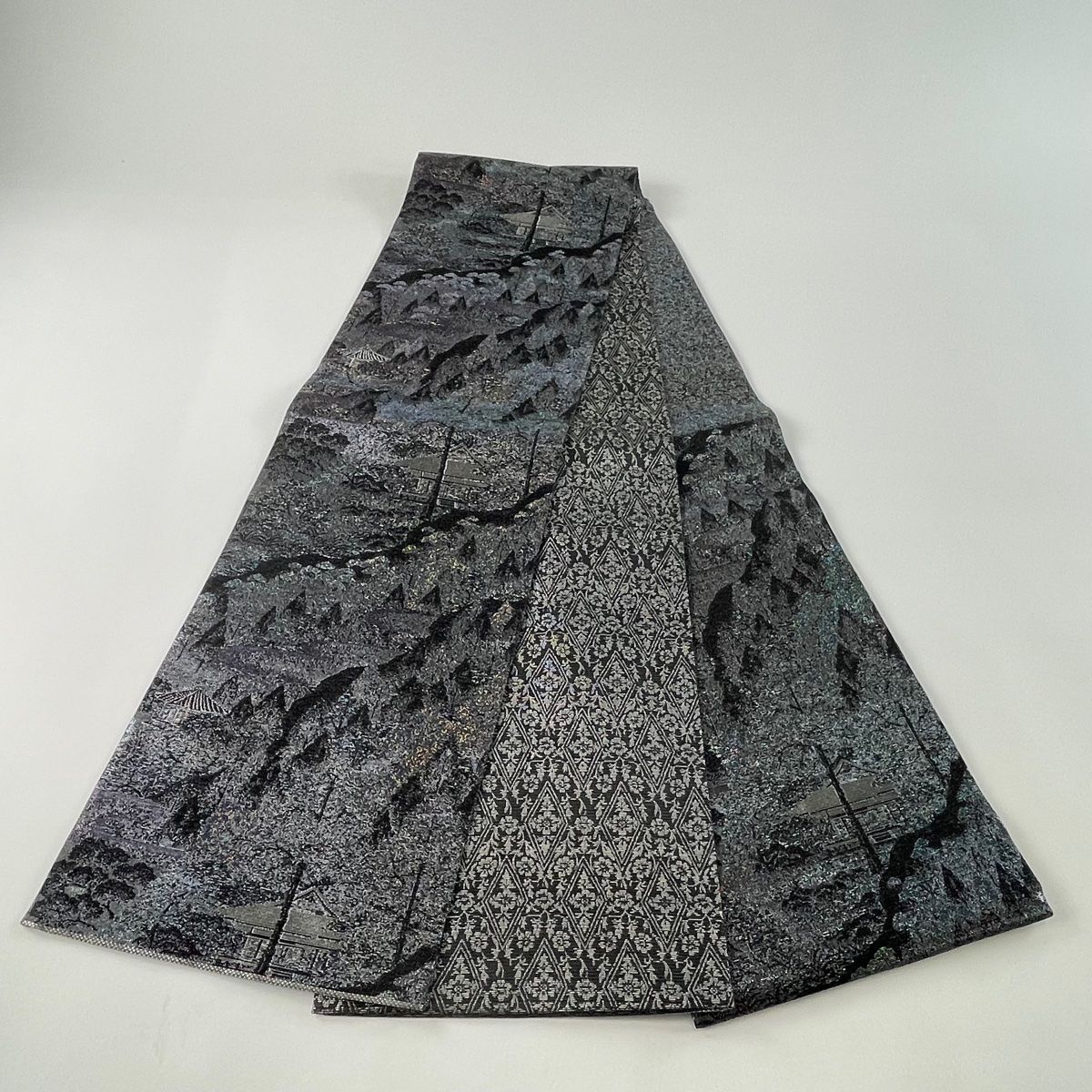 袋帯 美品 逸品 六通 正絹 中古 - 唐織 金糸 クリーム 帯 草花 Yahoo