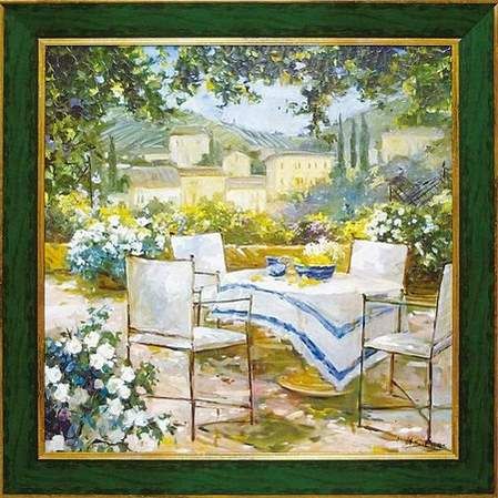絵画 アライン スティーブンス トスカニー テラス/インテリア 額入り 