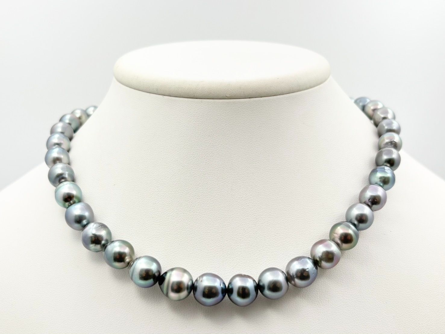 阪神百貨店 黒蝶パール ネックレス SV925 約8-10mm 40珠 K31274