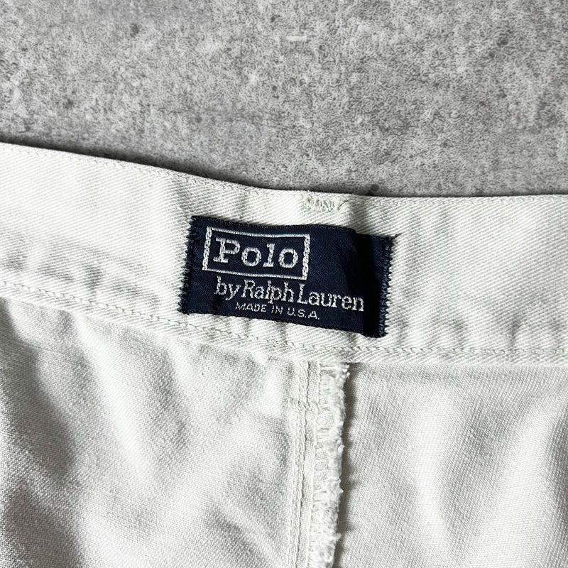 90s Polo Ralph Lauren ポロチノ 36/32 アメリカ製 90s USA製 POLO RALPH LAUREN 2タック コットン チノ パンツ 36