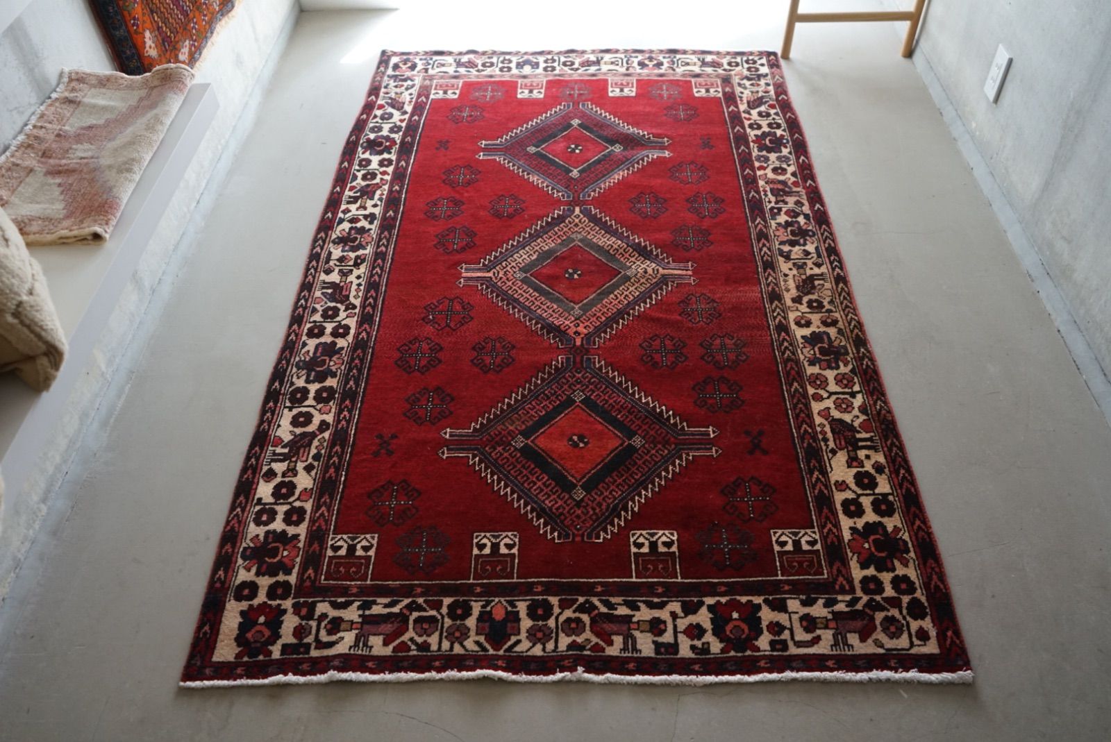 ヴィンテージラグ トルコ クルディスタン レッド 1920年代 203 × 124 cm No.TR25142 WWW_NOITHATQUANGTHANH_NET