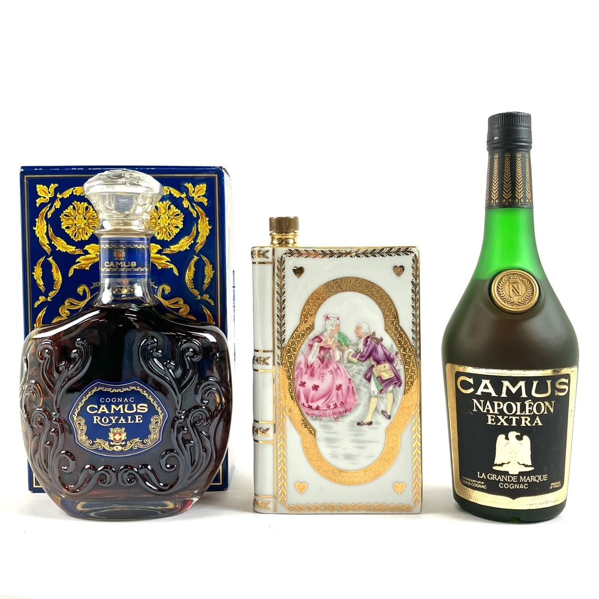 古酒 カミュ ナポレオン ブック 紳士と淑女 天使の戯れ 陶器(1185g