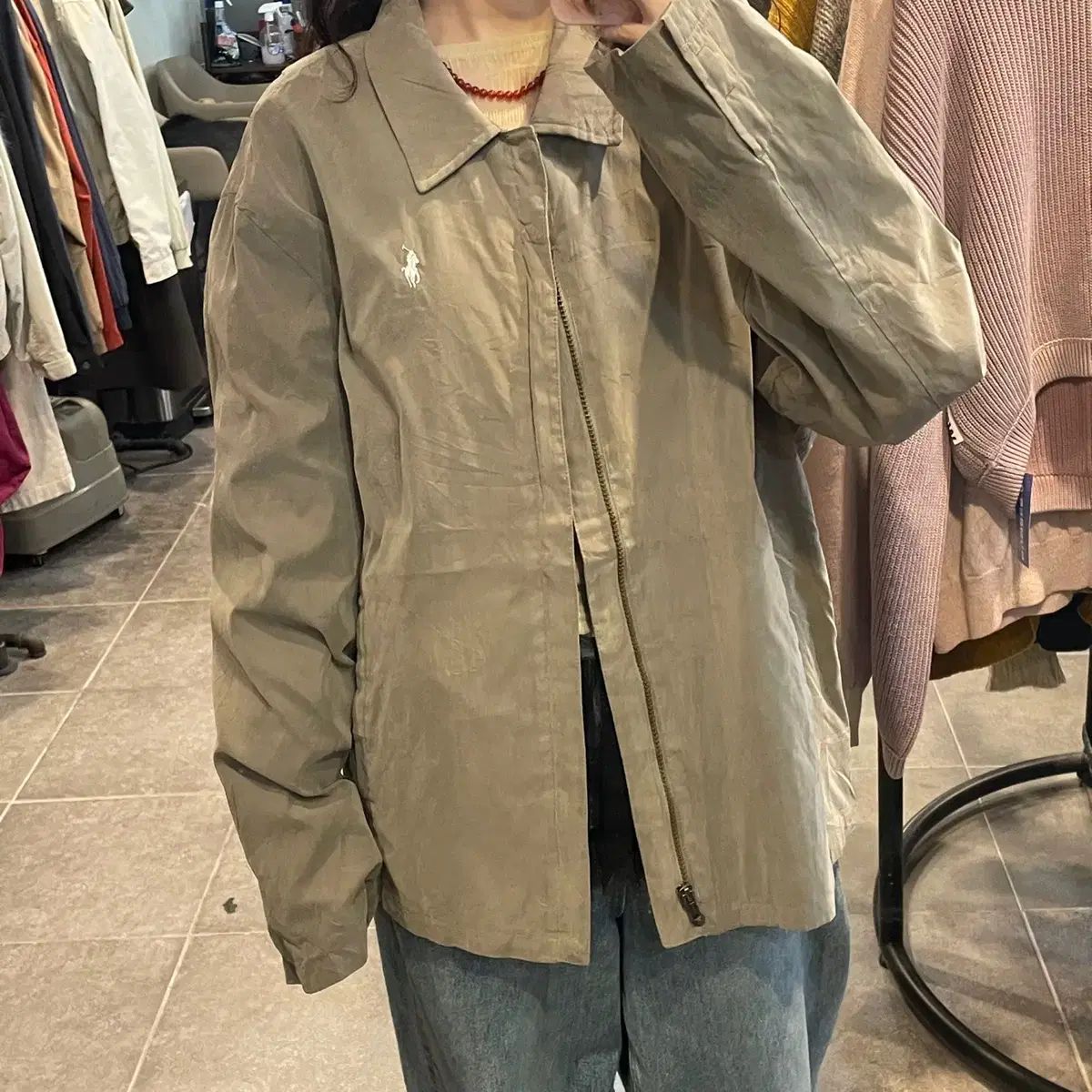 （ NO 9 ） POLO ポロ ヴィンテージ スナップ ボタン COACH(コーチ) ジャケット ベージュ