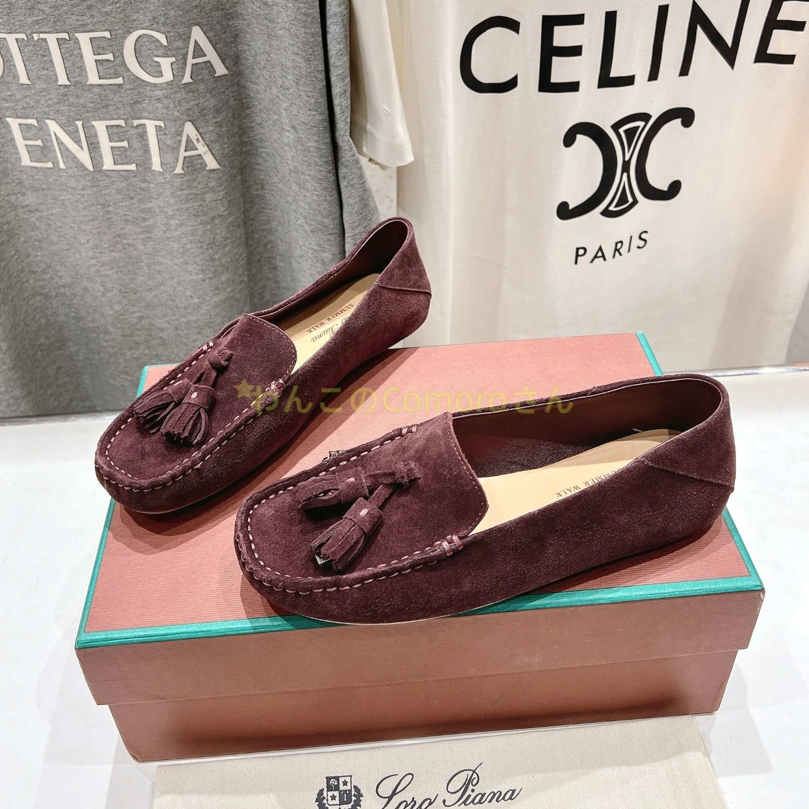 ワイン23.0～24.5cm 送料無料 ロロピアーナレディース サマーウォーク スエード タッセル ローファー スエードレザーコンフォート KIN-KAAI_COM