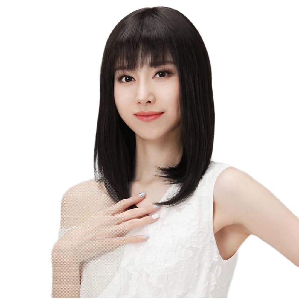 『在庫処分』 （ヘアネット 付き 抗菌 小顔 女性用 軽い 手植え レディース ミディアム ） 女性 かつら フルウィッグ 100％人毛 セミロング ウィッグ Pu0026Z