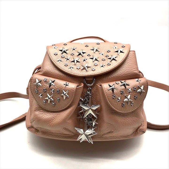 良品 JIMMY CHOO ジミーチュウ スター スタッズ レザ－ ミニ