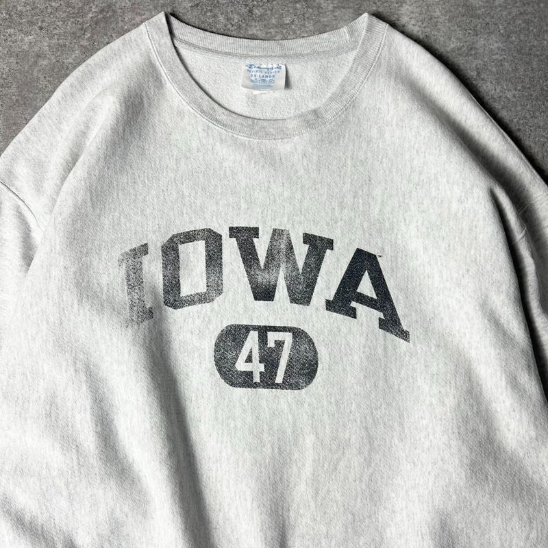 Champion 2段 カレッジ プリント リバースウィーブ スウェット